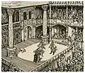 Eine Bühne aus der Zeit von William Shakespeare