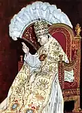 Papst Pius der Zwölfte im Jahr 1939, als er gekrönt wurde. Damals trug ein Papst noch oft eine Art Krone.