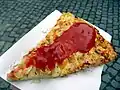 Ketchup auf einer Pizza