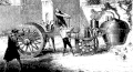 Um das Jahr 1770: Der Motorwagen von Nicholas Cugnot fuhr dank einer Dampfmaschine.