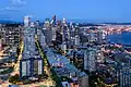 Abends in Seattle, der Hauptstadt des Staates Washington
