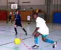 Eine D-Jugend in München beim Hallenfußball