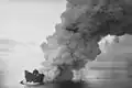 Die Insel Surtsey bei Island entstand durch einen Vulkanausbruch. Das Foto ist aus dem Jahr 1963.