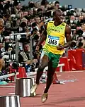 Usain Bolt ist ein Schnellläufer aus Jamaika