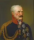 General Blücher war ein preußischer Militär, der gegen Napoleon hat kämpfen lassen.