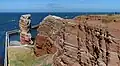 Die Klippen der Insel Helgoland in der Nordsee