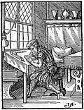 Aus der Renaissance: ein Formschneider bei der Arbeit.