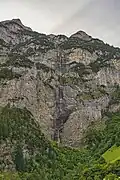 Der Mattenbachfall in der Schweiz ist eigentlich eine Kaskade.