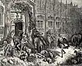 Das überwucherte Schloss in einer Zeichnung von Gustave Doré