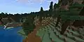 Eine Landschaft bei Minecraft