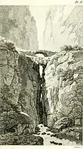 Eine Zeichnung des Forschers aus den Kordilleren, einem südamerikanischen Gebirge.