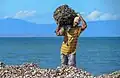 Ein Muschelfischer in Venezuela