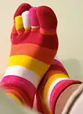 Sogar Zehensocken kann man kaufen.