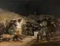 Gemälde von Francisco de Goya: Ein Aufständischer in Spanien wird hingerichtet.