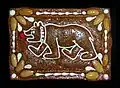 Dieser Lebkuchen aus Bern ist unter anderem mit Mandeln dekoriert.