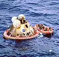 Das Raumschiff Columbia im Pazifischen Ozean