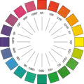 Im Farbkreis erscheinen alle Regenbogenfarben.