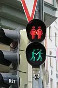 Zwei gleichgeschlechtliche Ampelpärchen in München
