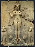 Diese alte Statue zeigt vielleicht die Göttin Lilith von den Sumerern. Sie könnte das Vorbild für die Schlange gewesen sein.