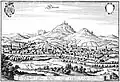 Eine Zeichnung von Eisenach und der Wartburg vor fast 400 Jahren
