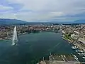 Die Stadt Genf aus der Luft gesehen