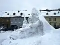 In Jilemnice in Tschechien macht man im Winter solche Schnee-Figuren.