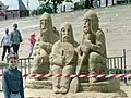 Statuen aus Sand in der Ukraine