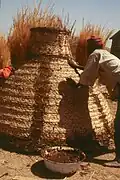 Ein Kornspeicher in Kamerun, einem Land in Afrika