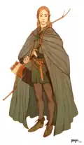 Eine Zeichnung von Legolas, einem Elfen aus „Herr der Ringe“