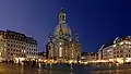 Blaue Stunde in Dresden in Sachsen