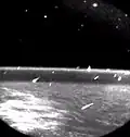 So sehen Astronauten aus dem Weltall die Sternschnuppen von oben.