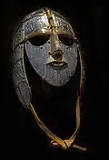 Helm eines angelsächsischen Kriegers, nachgebaut