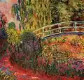 Eine Brücke, gemalt von Monet