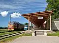 Ein kleiner Bahnhof in Finnland