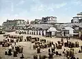 Der Strand von Scheveningen in den Niederlanden, vor über 100 Jahren