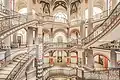 Das Landgericht in der Stadt Halle hat dieses Treppenhaus.