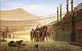 Im Jahr 1859 stellte ein Maler sich vor, wie die Gladiatoren den römischen Kaiser gegrüsst haben.