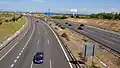 Eine spanische Autopista bei Madrid