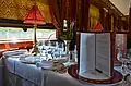 Im Restaurant-Wagen