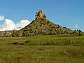 Dieser Hügel in Lesotho gilt als Vorbild für einen traditionellen Strohhut der Einheimischen.