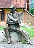 Ein Denkmal von Sherlock Holmes in der Schweiz