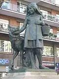 Rotkäppchen und der Wolf als Brunnen in der Stadt Barcelona in Spanien
