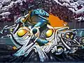 Graffiti an einer Wand in Ingolstadt