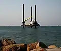 Eine Ölbohrplattform an der Atlantik-Küste