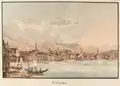 Lugano auf einer alten Zeichnung