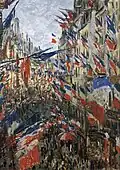 Ein impressionistisches Gemälde von Claude Monet: französischer Nationalfeiertag.