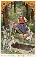 Ein Bild vom Wolf und den sieben Geißlein