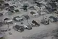 Ein überflutetes Gebiet in den USA, nach einer Sturmflut durch den Hurrican Sandy