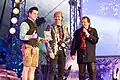 Andreas Gabalier nimmt einen Musikpreis an.