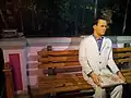 Eine Wachsfigur von Forrest Gump in einem Museum in Indien
